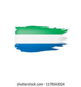 Sierra Leone flag, vector illustration on a white background