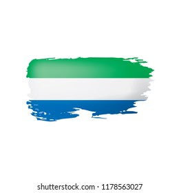 Sierra Leone flag, vector illustration on a white background