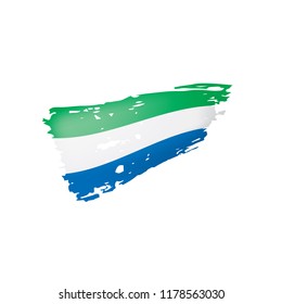 Sierra Leone flag, vector illustration on a white background