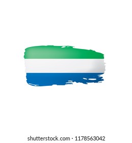 Sierra Leone flag, vector illustration on a white background