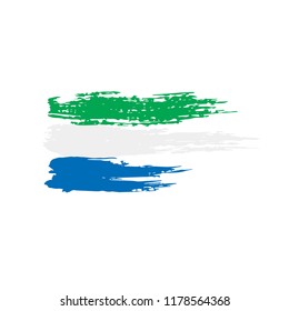 Sierra Leone flag, vector illustration on a white background
