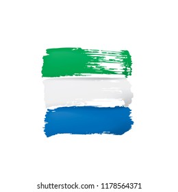 Sierra Leone flag, vector illustration on a white background