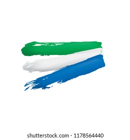 Sierra Leone flag, vector illustration on a white background