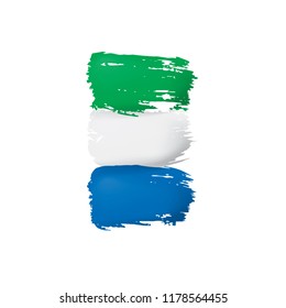 Sierra Leone flag, vector illustration on a white background
