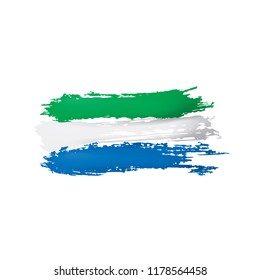 Sierra Leone flag, vector illustration on a white background