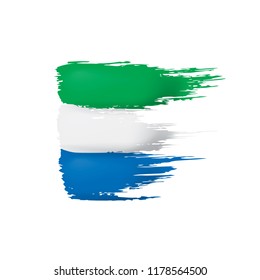 Sierra Leone flag, vector illustration on a white background