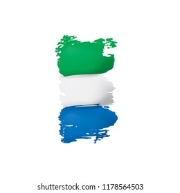 Sierra Leone flag, vector illustration on a white background
