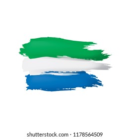 Sierra Leone flag, vector illustration on a white background