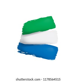 Sierra Leone flag, vector illustration on a white background