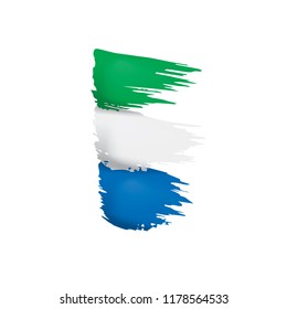 Sierra Leone flag, vector illustration on a white background