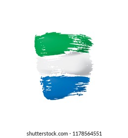 Sierra Leone flag, vector illustration on a white background