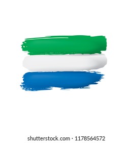 Sierra Leone flag, vector illustration on a white background