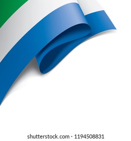 Sierra Leone flag, vector illustration on a white background.