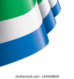 Sierra Leone flag, vector illustration on a white background.