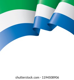 Sierra Leone flag, vector illustration on a white background.