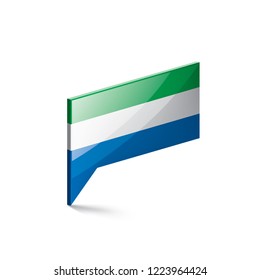 Sierra Leone flag, vector illustration on a white background.