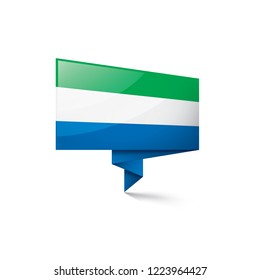 Sierra Leone flag, vector illustration on a white background.