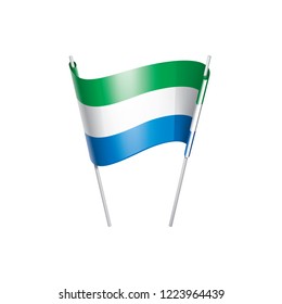 Sierra Leone flag, vector illustration on a white background.