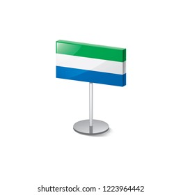 Sierra Leone flag, vector illustration on a white background.
