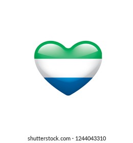 Sierra Leone flag, vector illustration on a white background.