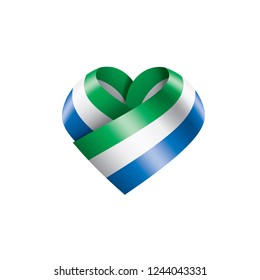 Sierra Leone flag, vector illustration on a white background.