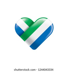 Sierra Leone flag, vector illustration on a white background.