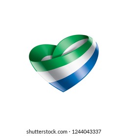 Sierra Leone flag, vector illustration on a white background.