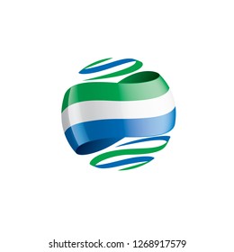 Sierra Leone flag, vector illustration on a white background.