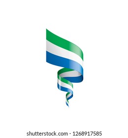 Sierra Leone flag, vector illustration on a white background.