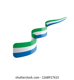 Sierra Leone flag, vector illustration on a white background.