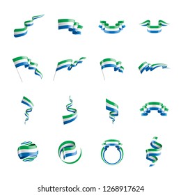 Sierra Leone flag, vector illustration on a white background.