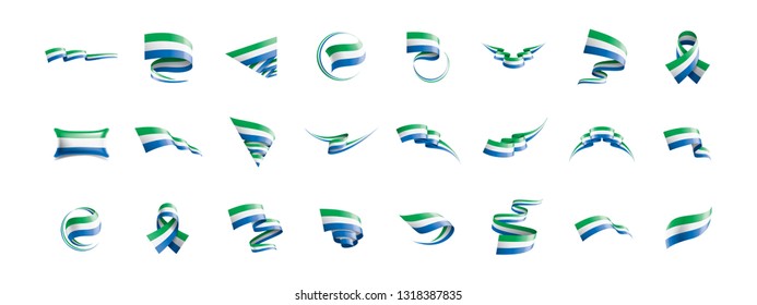 Sierra Leone flag, vector illustration on a white background.