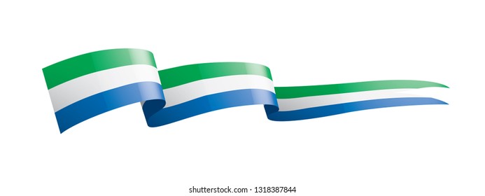 Sierra Leone flag, vector illustration on a white background.