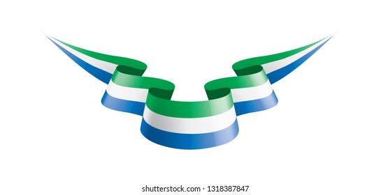 Sierra Leone flag, vector illustration on a white background.