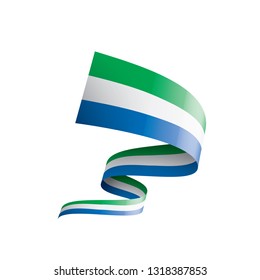 Sierra Leone flag, vector illustration on a white background.