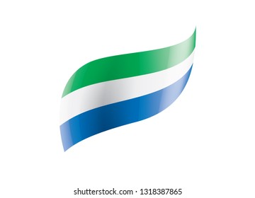 Sierra Leone flag, vector illustration on a white background.