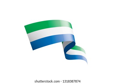 Sierra Leone flag, vector illustration on a white background.