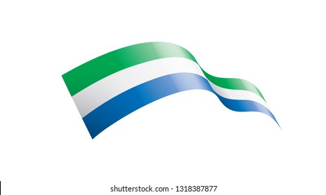 Sierra Leone flag, vector illustration on a white background.