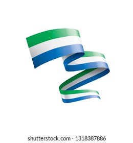 Sierra Leone flag, vector illustration on a white background.