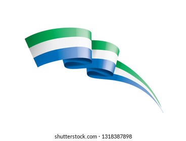 Sierra Leone flag, vector illustration on a white background.