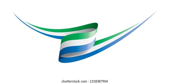 Sierra Leone flag, vector illustration on a white background.