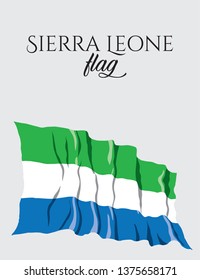 Sierra Leone Flag. Flag of Sierra Leone vector. Vector illustration. EPS 10.