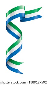 Sierra Leone flag, vector illustration on a white background.