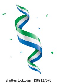 Sierra Leone flag, vector illustration on a white background.