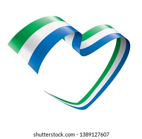 Sierra Leone flag, vector illustration on a white background.