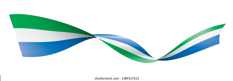 Sierra Leone flag, vector illustration on a white background.
