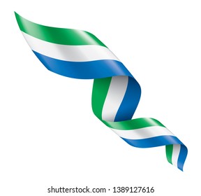 Sierra Leone flag, vector illustration on a white background.