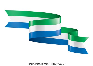 Sierra Leone flag, vector illustration on a white background.