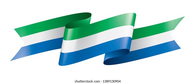 Sierra Leone flag, vector illustration on a white background.