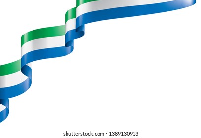 Sierra Leone flag, vector illustration on a white background.